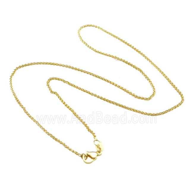 Copper Necklace Chain Unfaded Gold Plated