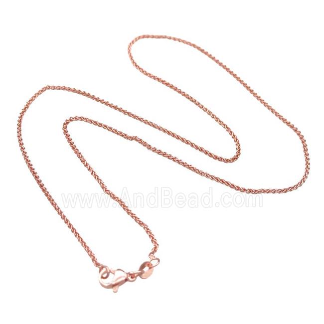 Copper Necklace Chain Unfaded Rose Gold
