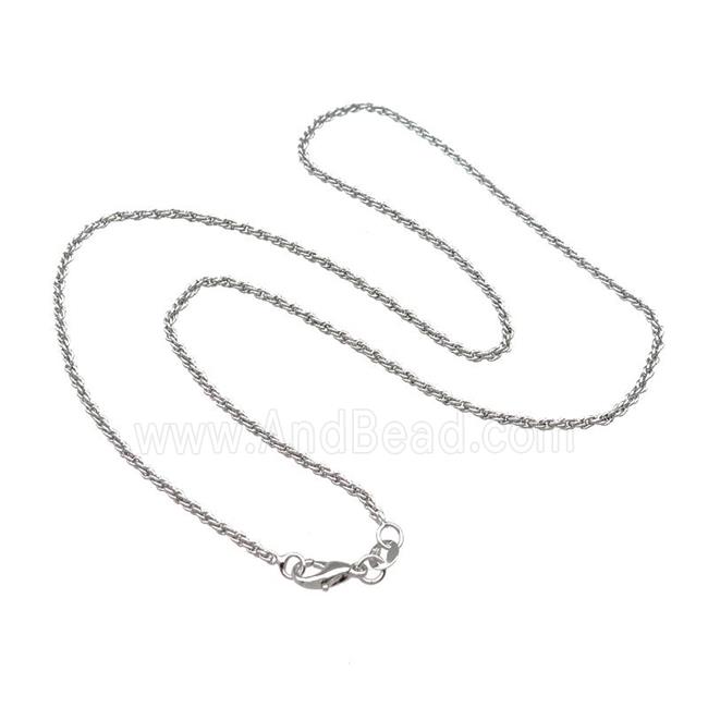 Copper Necklace Chain Unfaded Platinum Plated