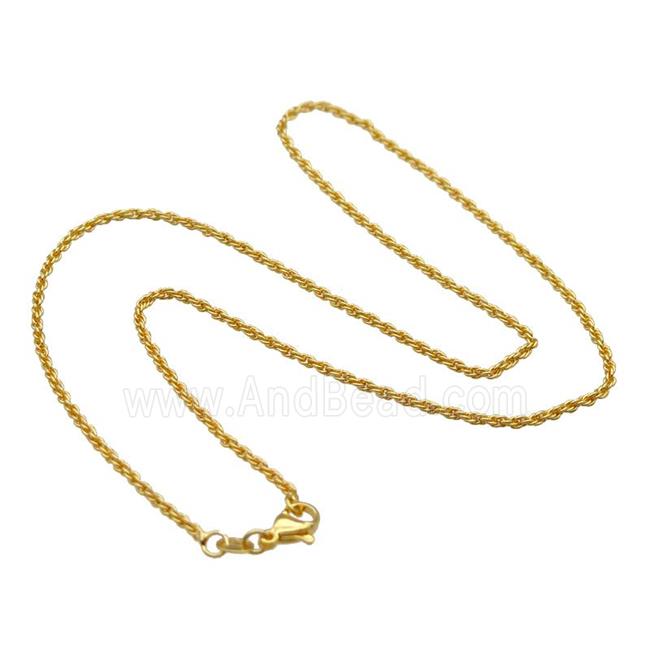 Copper Necklace Chain Unfaded Gold Plated