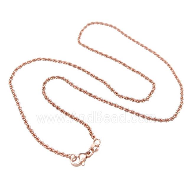 Copper Necklace Chain Unfaded Rose Gold