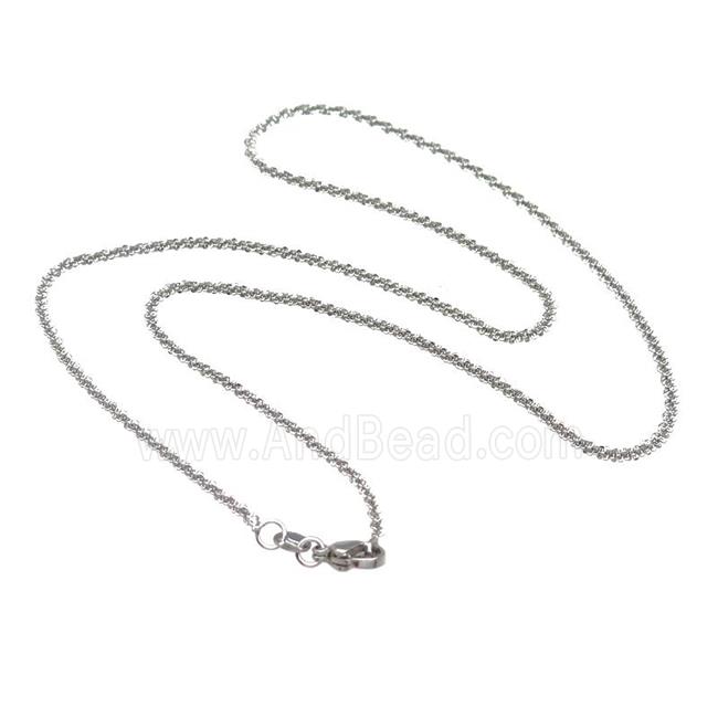 Copper Necklace Chain Unfaded Platinum Plated