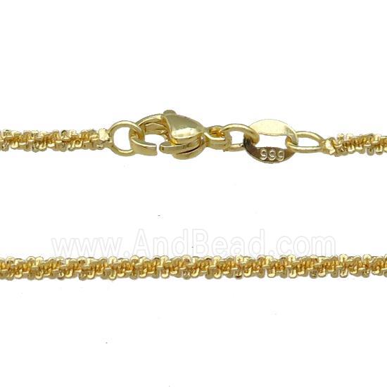 Copper Necklace Chain Unfaded Gold Plated