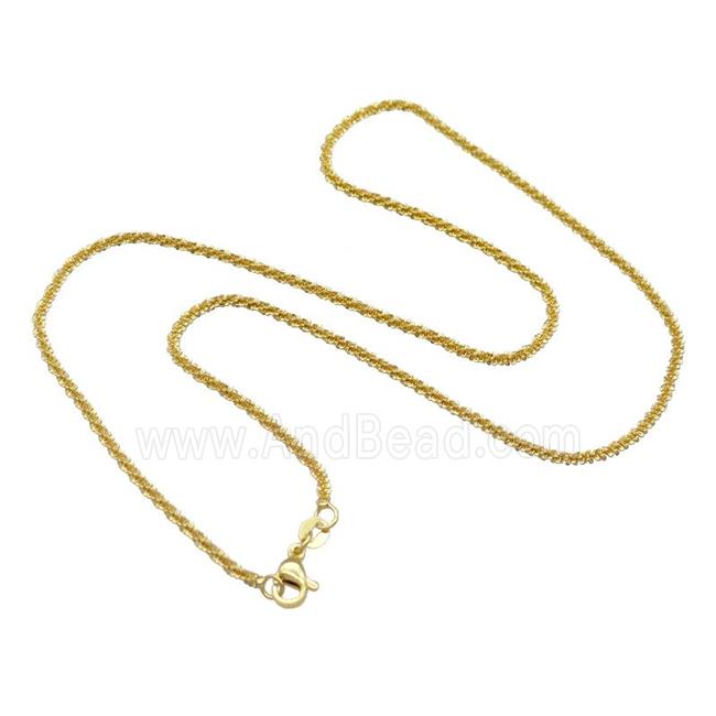 Copper Necklace Chain Unfaded Gold Plated