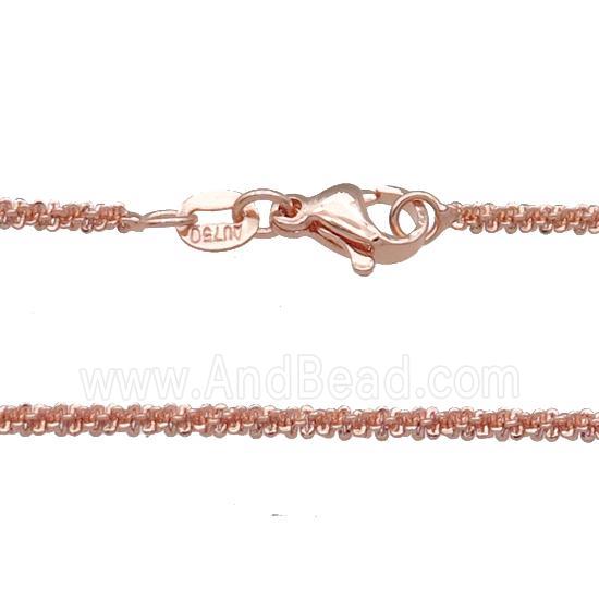 Copper Necklace Chain Unfaded Rose Gold