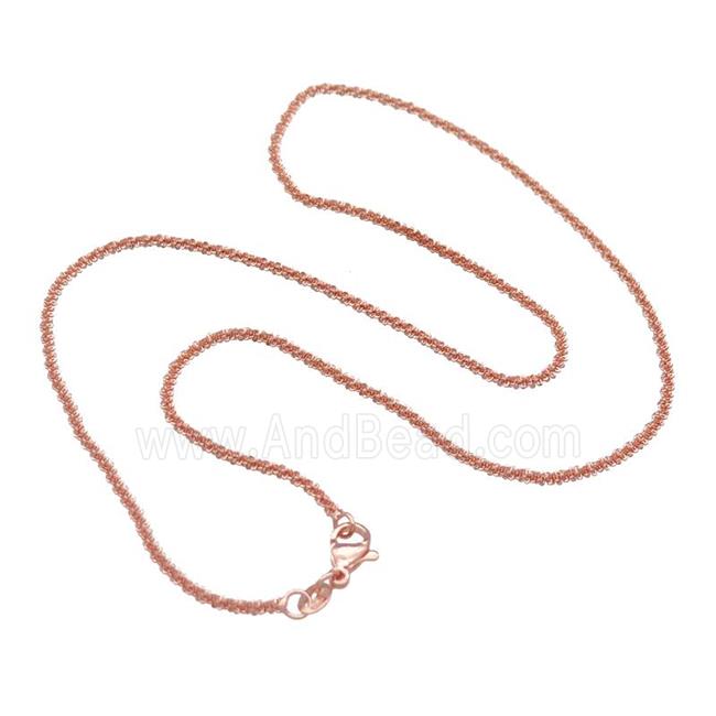 Copper Necklace Chain Unfaded Rose Gold