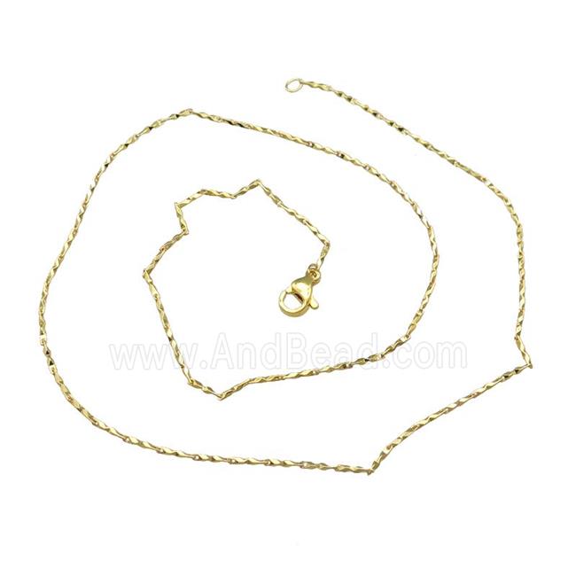 Copper Necklace Chain Unfaded Gold Plated
