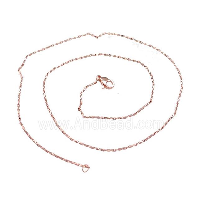 Copper Necklace Chain Unfaded Rose Gold