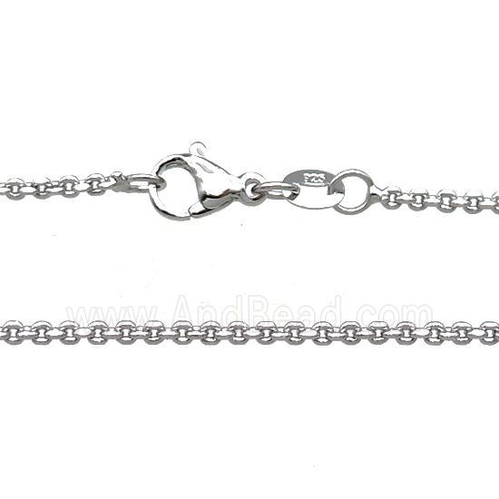 Copper Necklace Chain Unfaded Platinum Plated