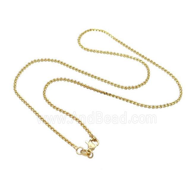 Copper Necklace Chain Unfaded Gold Plated