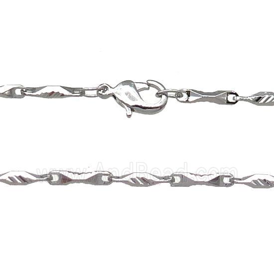 Copper Necklace Chain Unfaded Platinum Plated