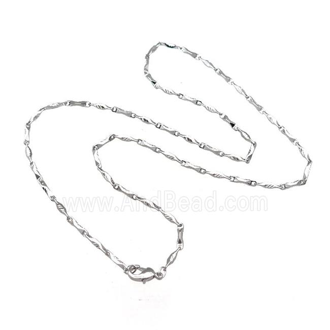 Copper Necklace Chain Unfaded Platinum Plated
