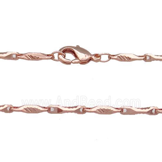 Copper Necklace Chain Unfaded Rose Gold