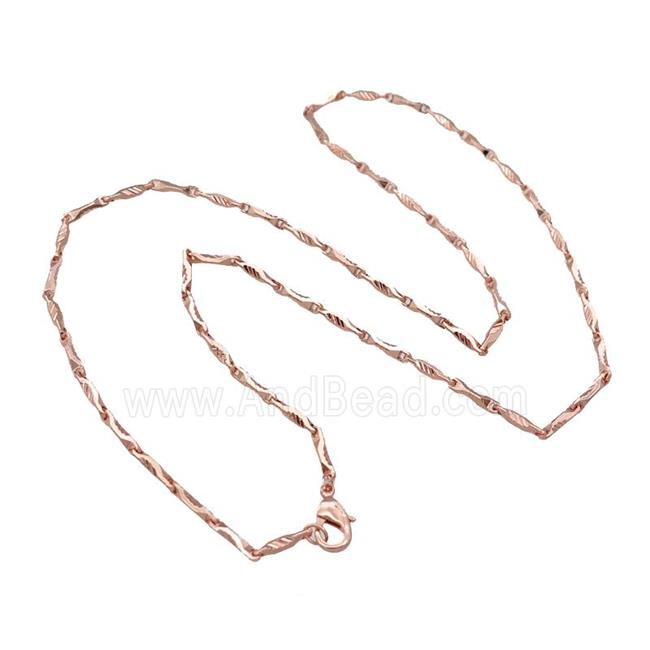 Copper Necklace Chain Unfaded Rose Gold