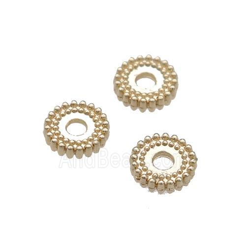 Copper Spacer Beads Unfaded Light Gold Plated