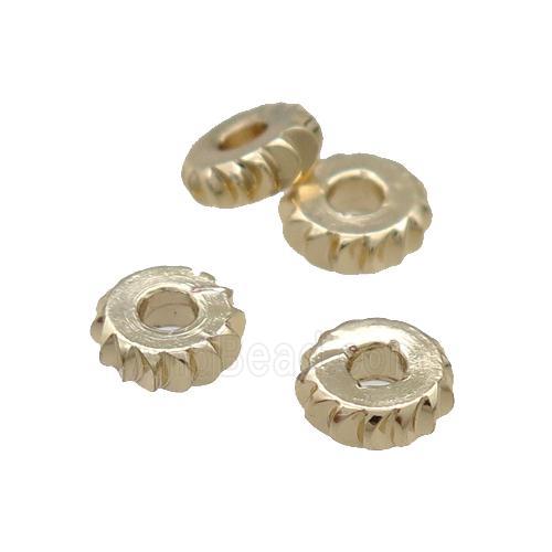 Copper Rondelle Spacer Beads Unfaded Light Gold Plated