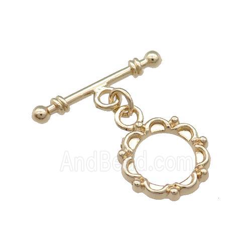 Copper Toggle Clasp Unfaded Light Gold Plated