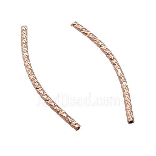 Copper Tube Beads Bend Rose Gold