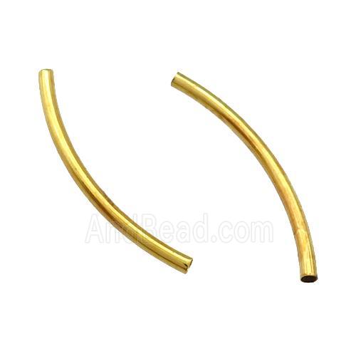 Copper Tube Beads Bend Gold Plated