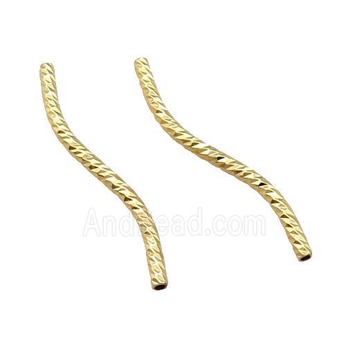 Copper Tube Beads Bend Gold Plated