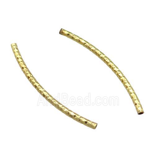 Copper Tube Beads Bend Gold Plated