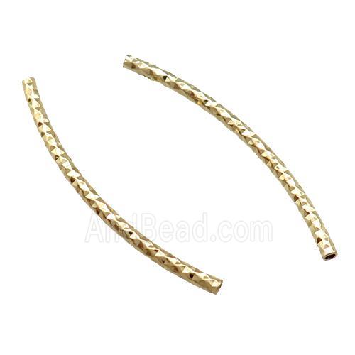 Copper Tube Beads Bend Gold Plated