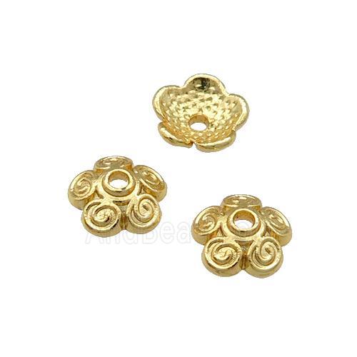 Copper BeadCaps Unfaded Gold Plated