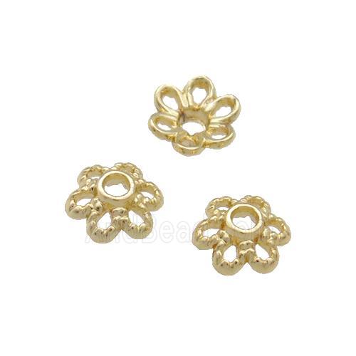 Copper Bead Caps Unfaded Gold Plated