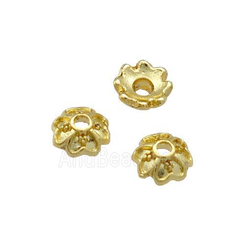 Copper Bead Caps Unfaded Gold Plated
