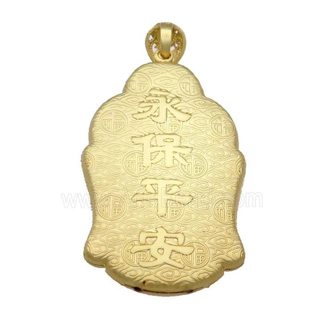 Copper Buddha Pendant Unfaded Duck Gold