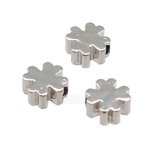 Copper Clover Beads Unfade Platinum Plated