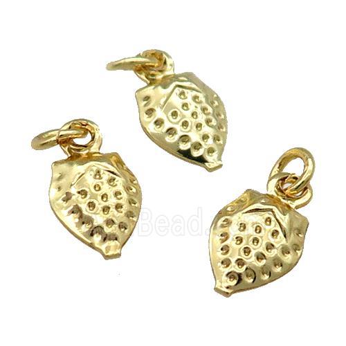 Copper Strawberry Pendant Unfade 18K Gold Plated