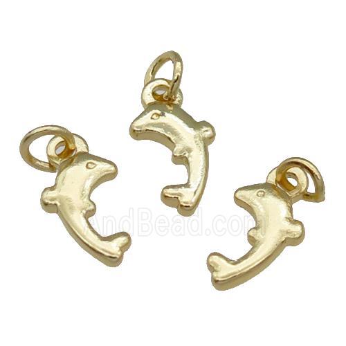Copper Dolphin Pendant Unfade 18K Gold Plated