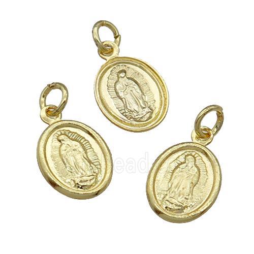 Copper Jesus Pendant Unfade 18K Gold Plated