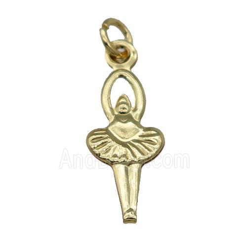 Copper Girls Dancer Pendant Unfade 18K Gold Plated
