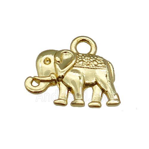 Alloy Elephant Pendant Unfade 18K Gold Plated