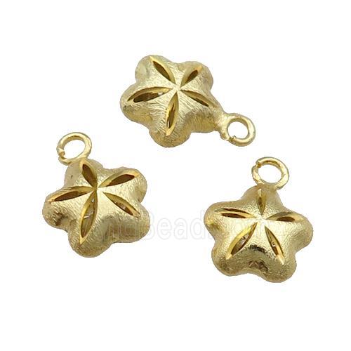 Copper Flower Pendant Unfade 18K Gold Plated