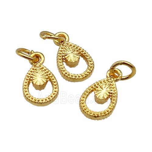 Alloy Teardrop Pendant Unfade 18K Gold Plated