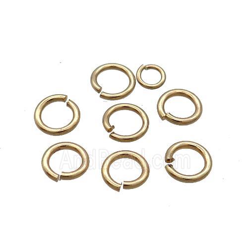 Copper Jump Ring Unfade Lt.Gold Plated