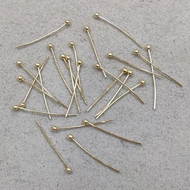 Copper Ball Pin 18K Gold Plated