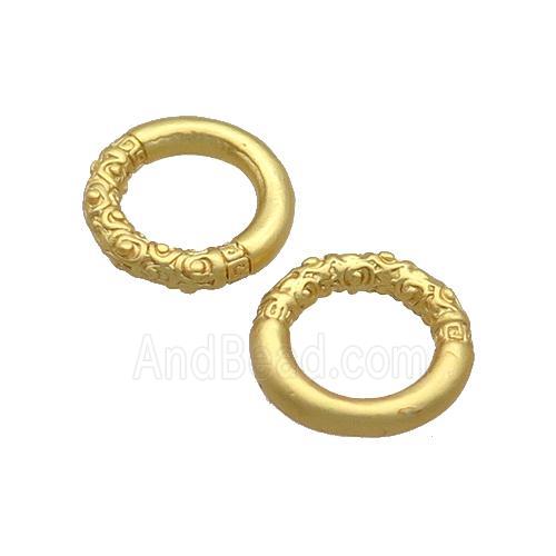 Copper Ring Linker Unfade Gold Plated Circle