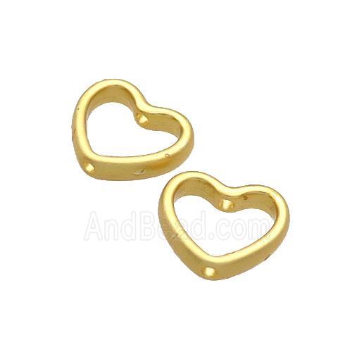 Copper Heart Beads Unfade Gold Plated