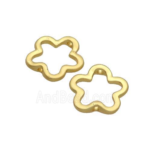 Copper Flower Beads Unfade Gold Plated