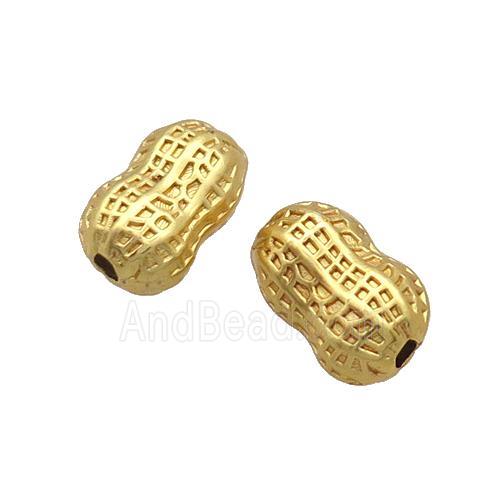 Copper Peanut Beads Unfade Gold Plated