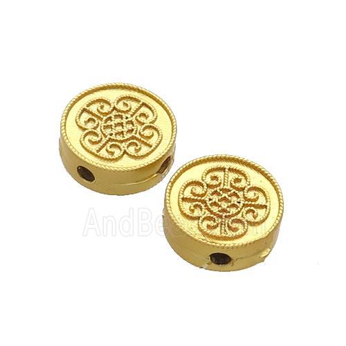 Copper Circle Beads Unfade Gold Plated