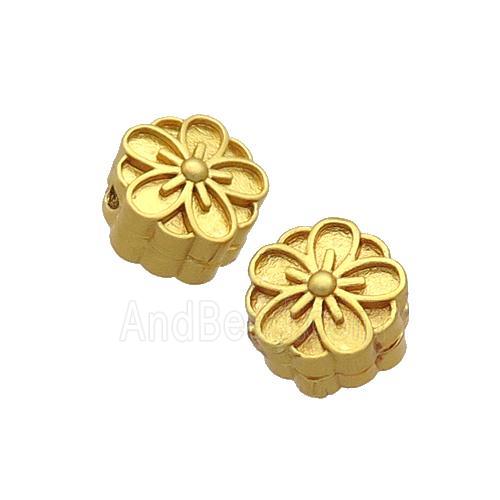 Copper Flower Beads Unfade Gold Plated