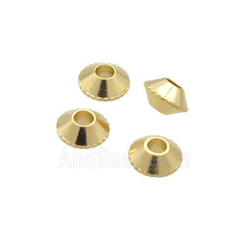 Copper Bicone Beads Unfade Gold Plated
