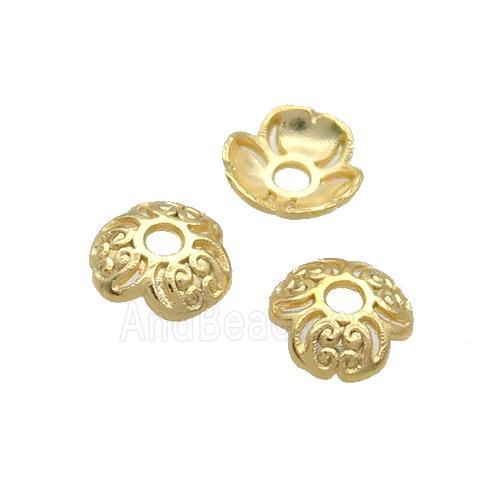 Copper Beadcaps Unfade Gold Plated