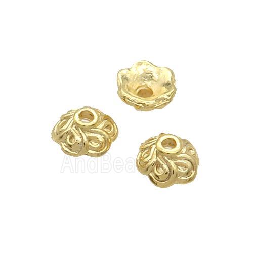 Copper Beadcaps Unfade Gold Plated