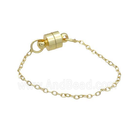 Copper Bracelet Chain Magnetic Gold Plated